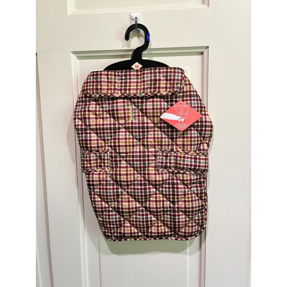 St. John's Bark Pets Dog Coat Tartan Plaid Quilt Size Medium NWT J.C. Penny's
